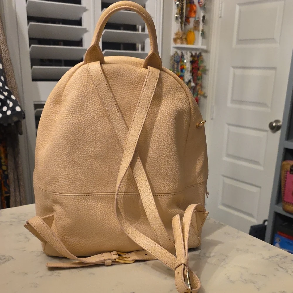 Tory Burch Beige Leather Backpack - Picture 8 of 16